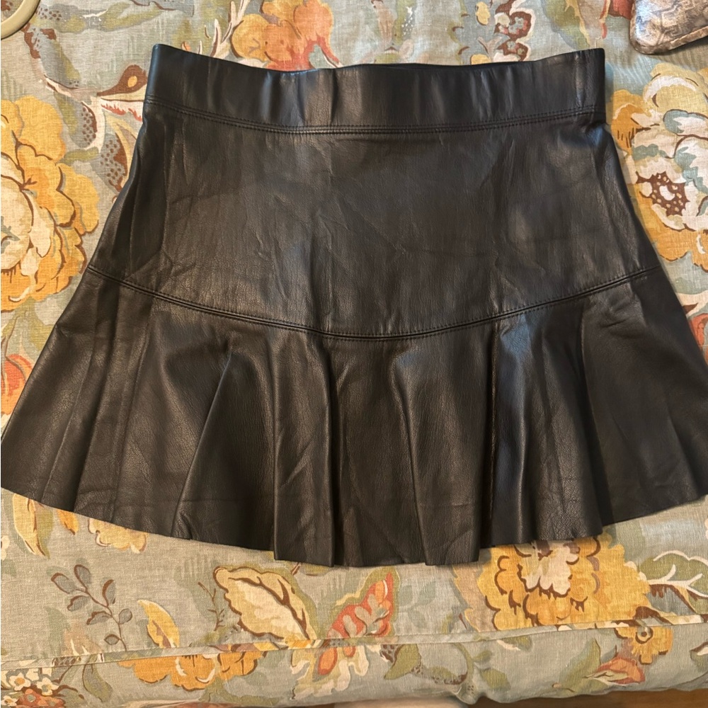 Express Black Faux Leather Mini Skirt